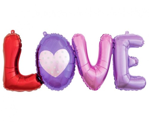 Balon foliowy Litery LOVE, 74x29 cm