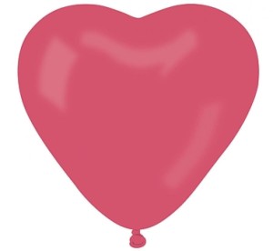 Balony CR pastel serca - czerwone 05/ 50 szt.