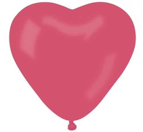 Balony CR pastel serca - czerwone 05/ 50 szt.