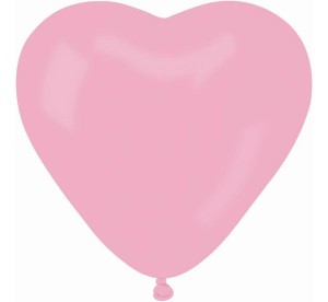 Balony CR pastel serca - różowe 06/ 50 szt.