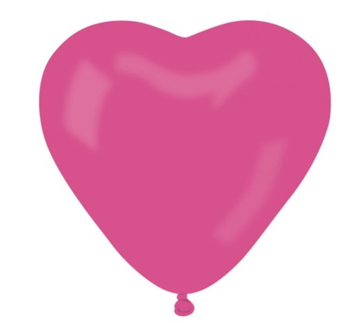 Balony CR pastel serca - ciemnoróżowe 07/ 50 szt
