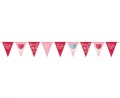Girlanda flagi papierowa Love is in the air, 21x28 cm, 270 cm