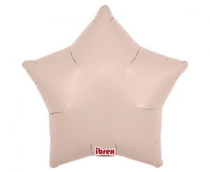Balon Ibrex Hel, gwiazda 15", Shell Pink, 5 szt.