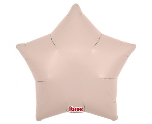 Balon Ibrex Hel, gwiazda 15", Shell Pink, 5 szt.