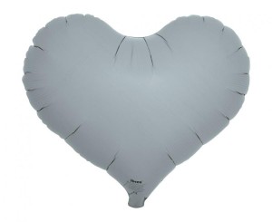 Balon Ibrex Hel, serce Jelly 14", Blue Gray, 5 szt.