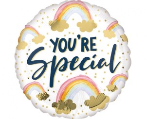 Balon foliowy 18" CIR "You're Special" malowane tęcze, zapakowany