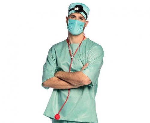 Zestaw Doktora (czapka, opaska, maska na twarz, stetoskop)