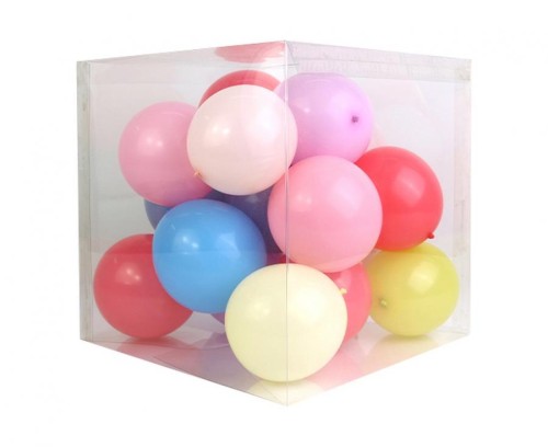 Pudełko na balony (transparentne) 1 szt. 30x30x30 cm
