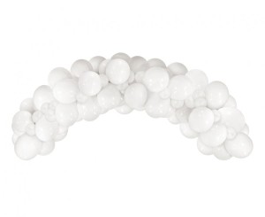 Girlanda balonowa B&C biała, 70 szt.