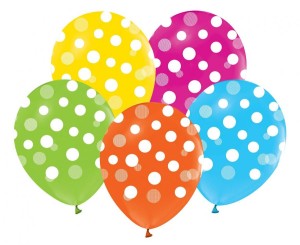 Balony Groszki, 12"/ 5 szt.