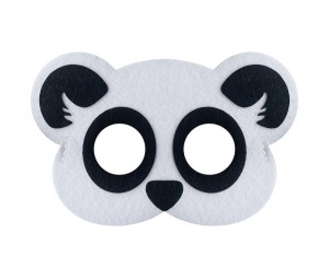 Maska filcowa Panda, 19x12 cm
