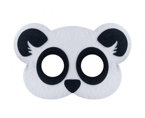 Maska filcowa Panda, 19x12 cm