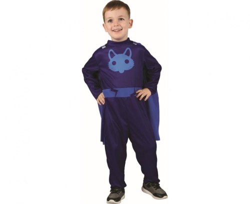 #STDZ Zestaw Superbohater Niebieski (kombinezon, peleryna) rozm. 98-104 cm