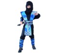 #STDZ Zestaw dla dzieci Niebieski Ninja (kaptur, bluza, spodnie, osłony rąk, nóg i ciała), rozm. 110/120 cm