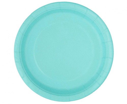 Talerzyki papierowe, jasnoniebieskie , 23 cm, 8 szt. (plastic-free)