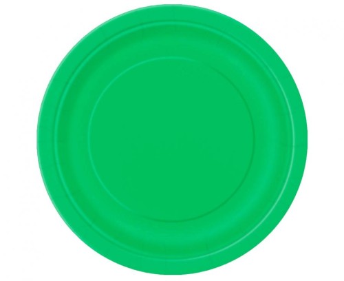 Talerzyki papierowe, zielone, 23 cm, 8 szt. (plastic-free)