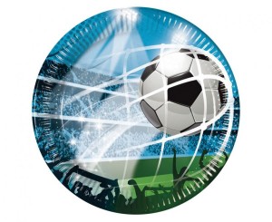 Talerzyki papierowe Soccer Fans (next generation) 20 cm, 8 szt. (plastic-free)