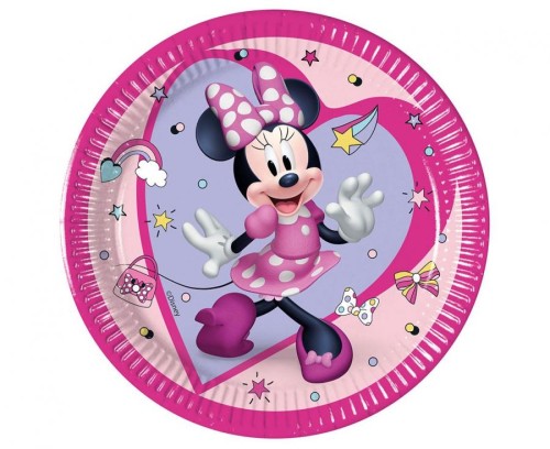 Talerzyki papierowe Minnie Junior, next generation 20cm, 8 szt. (plastic-free)