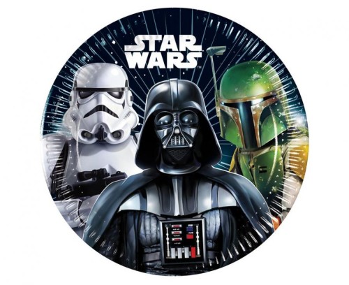 Talerzyki papierowe Star Wars Galaxy, next generation 20cm, 8 szt. (plastic-free)