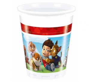 Kubeczki plastikowe "Paw Patrol Let''s Roll", 200 ml, 8 szt.