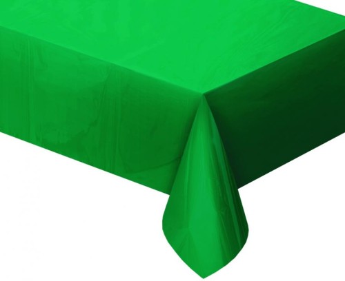 Obrus foliowy B&C metaliczny zielony, 137x183 cm