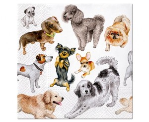 Serwetki papierowe PAW Dogs Happiness 33x33 cm / 20 szt.