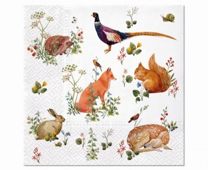 Serwetki papierowe PAW Wild Forest Animals 33x33 cm / 20 szt.