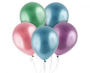 Balony Elegant Party Mix, platynowe metalizowane 12"/ 100 szt.