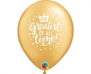 Balon QL 11" RND Gold Greatest Of All Time, 25 szt.