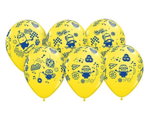 Balon QL 12" z nadr. Minions The Rise of Gru/ 6 szt.