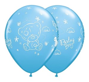 Balon QL 11" z nadr. "Me To You Tatty Baby Boy ", pastel niebieski/ 25 szt.