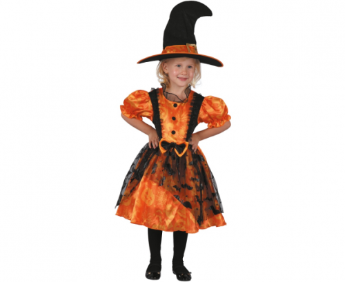 #STDZ Zestaw dla dzieci Dyniowa Czarownica (sukienka, kapelusz), rozm. 92/104 cm
