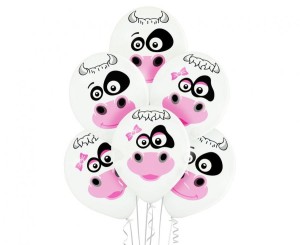 Balony D11 Cows 2C2S, 6 szt.