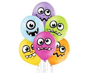 Balony D11 Funny Monsters, 6 szt.
