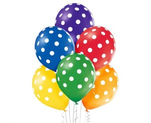 Balony D11 Polka Dots Mix 1C5S, 6 szt.