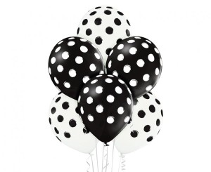 Balony D11 Brush Polka Dots 1C5S, 6 szt.