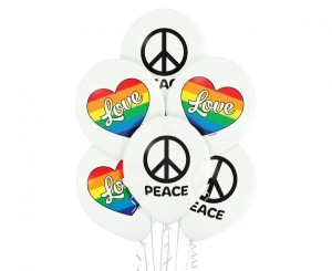 Balony D11 Love and Peace 6szt.