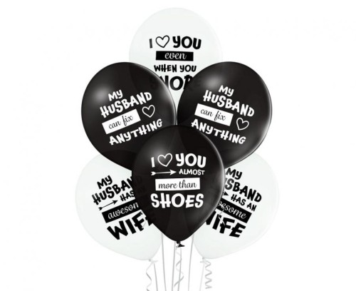 Balony D11 Best Husband Ever 1C2S, 6 szt.