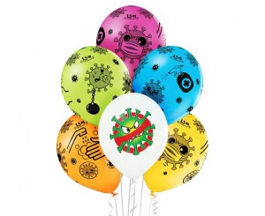 Balony D11 Stop The Virus, 6 szt.