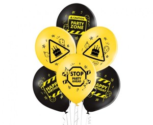 Balony D11 Birthday Zone Mix2 1C2S, 6 szt.