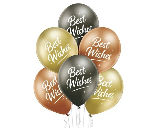 Balony D11 Best Wishes GL Mix3 1C2S, 6 szt.