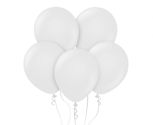 Balony Beauty&Charm, pastelowe białe 12"/ 10 szt.