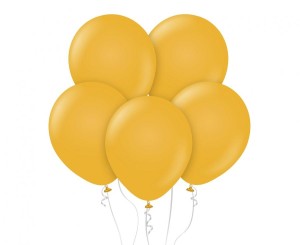 Balony Beauty&Charm, pastelowe musztardowe 12"/ 10 szt.
