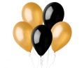 Balony Beauty&Charm, 3 złote, 2 czarne, 12"