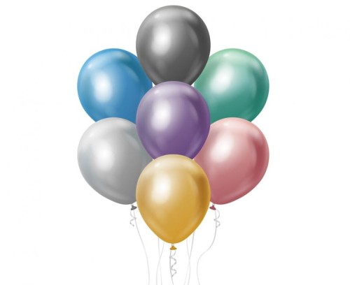 Balony Beauty&Charm, platynowe mix 12"/ 7 szt.