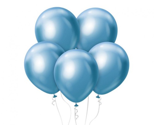 Balony Beauty&Charm, platynowe j. niebieskie 10"/ 50 szt.