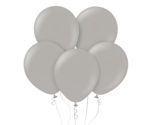 Balony Beauty&Charm, pastelowe szare 12"/ 50 szt.