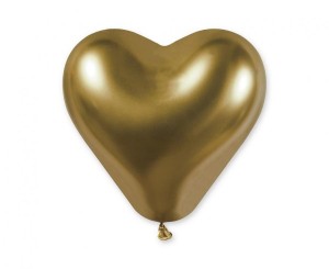 Balony CRB12 shiny 12 cali serca - złote/ 25 szt.