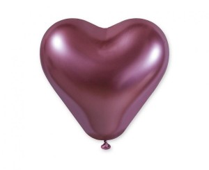 Balony CRB12 shiny 12 cali serca - różowe/ 25 szt.