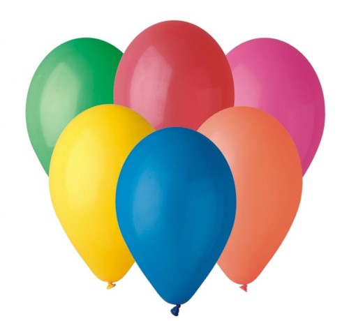 Balony G90 pastel 10" - różnokolorowe 80/ 50 szt.